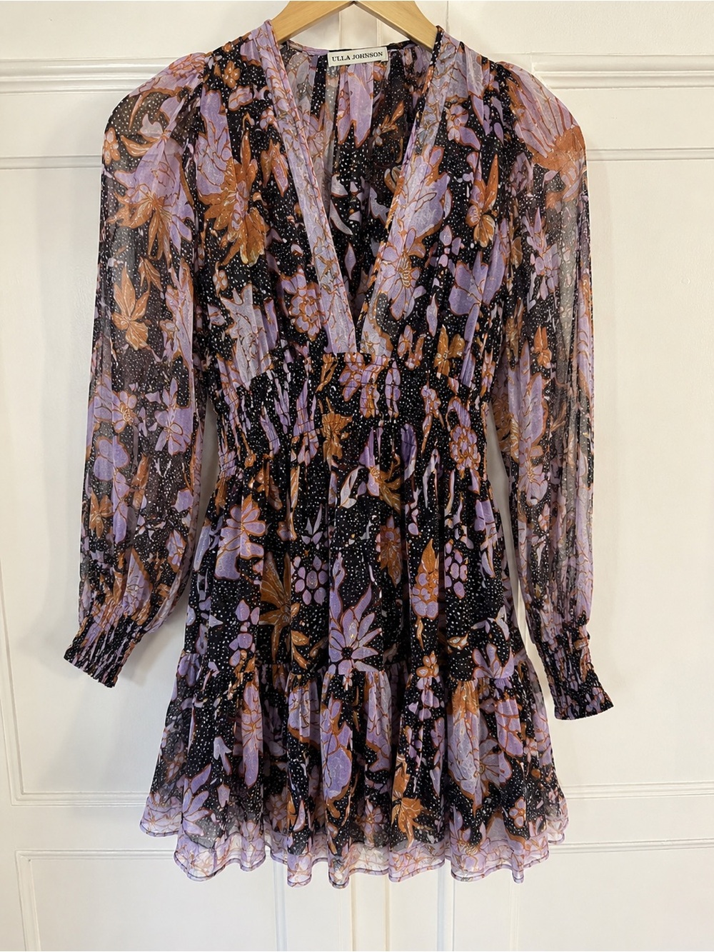 Ulla Johnson Silk Rosetta Chiffon Mini Dress Size 4 - Picture 6 of 9